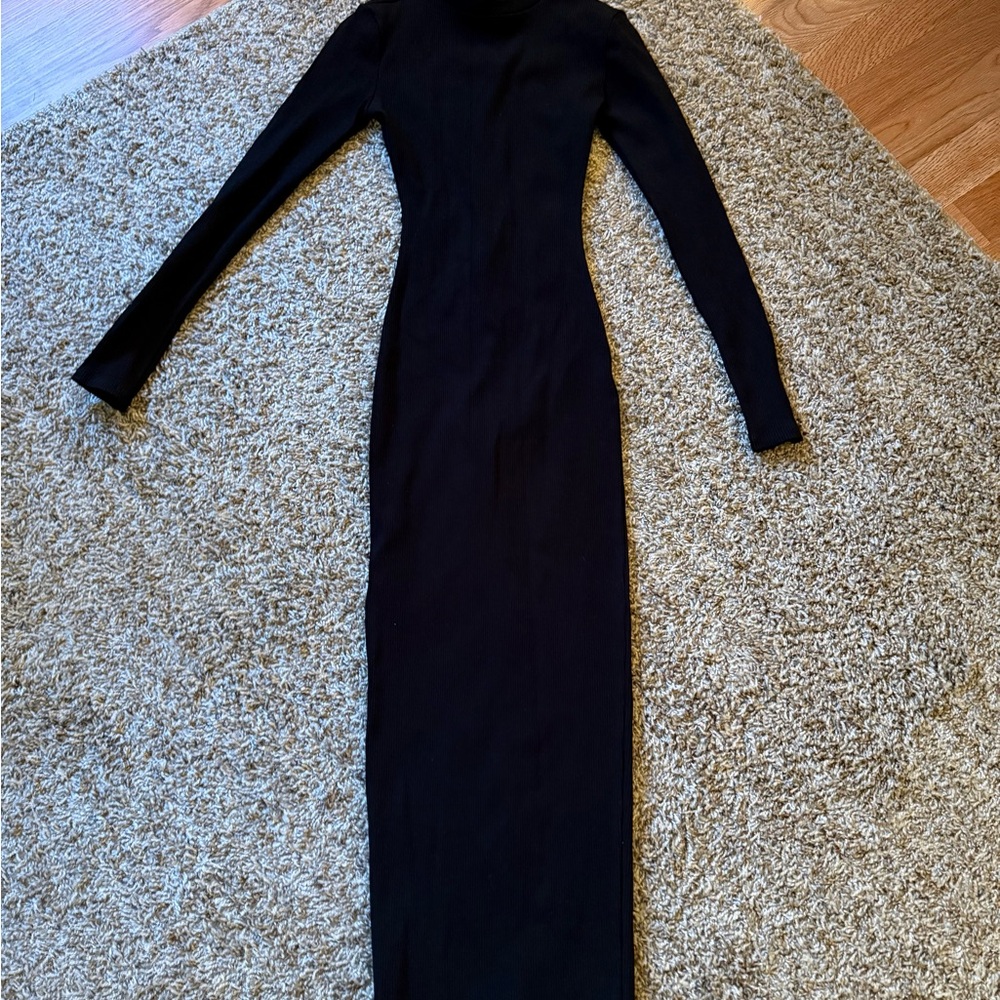 Naked Wardrobe Black Long Sleeve Dress